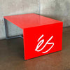 Red Coffee Table/Side Table wth éS Skatboarding Logo Steel Frame