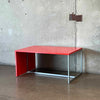 Red Coffee Table/Side Table wth éS Skatboarding Logo Steel Frame