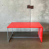 Red Coffee Table/Side Table wth éS Skatboarding Logo Steel Frame