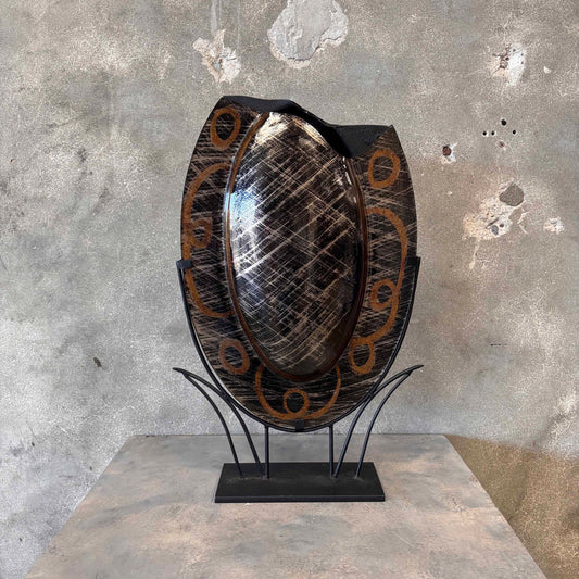 Table Art Glass Vase by Evan Designs California Modern - Signed "Evans"