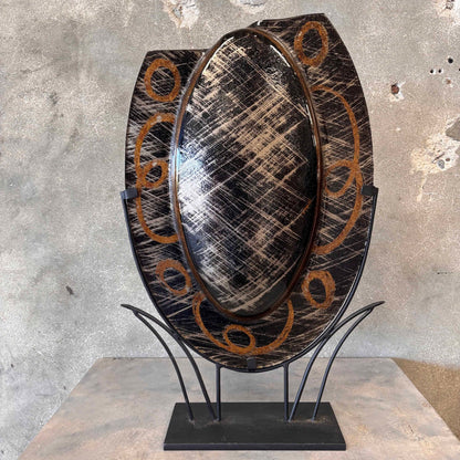 Table Art Glass Vase by Evan Designs California Modern - Signed "Evans"