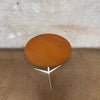 Thinline Adjustable Side Table w/ Plywood Top & Iron Base