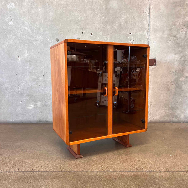 1970s Teak Danish Display Cabinet w/ Light