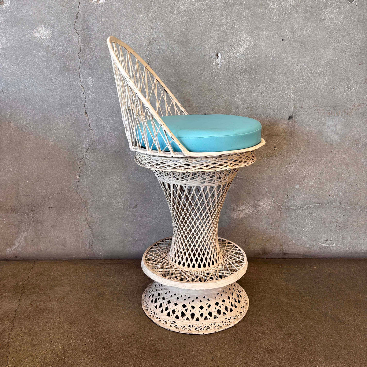 Mid Century Modern Spun Fiberglass High Chair by Russel Woodard