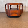 Mid Century Hexagonal Table by John Keal for Brown Saltman