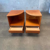 Pair Mid Century Danish Teak Nightstands
