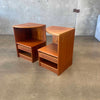 Pair Mid Century Danish Teak Nightstands
