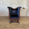 Antique Empire Chair w/Blue Velvet