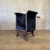 Antique Empire Chair w/Blue Velvet