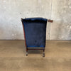 Antique Empire Chair w/Blue Velvet
