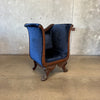 Antique Empire Chair w/Blue Velvet