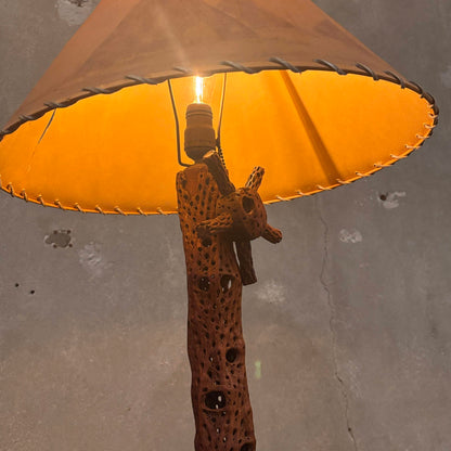 Vintage Cholla Cactus Wood Floor Lamp/Teepee