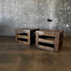 Pair of Modernist Solid Oak Side Tables
