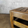 Pair of Modernist Solid Oak Side Tables