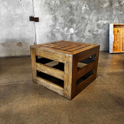Pair of Modernist Solid Oak Side Tables