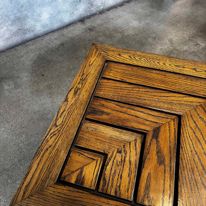 Pair of Modernist Solid Oak Side Tables
