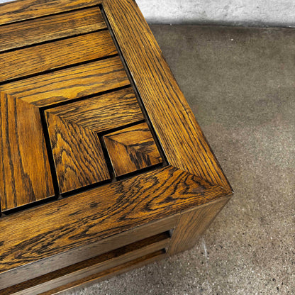 Pair of Modernist Solid Oak Side Tables