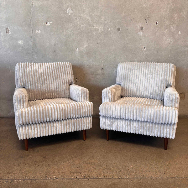 Pair of Vintage 1960s Rowe Furniture Club Chairs w/ New Fabric & Foam