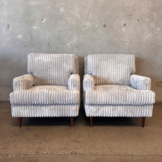 Pair of Vintage 1960s Rowe Furniture Club Chairs w/ New Fabric & Foam