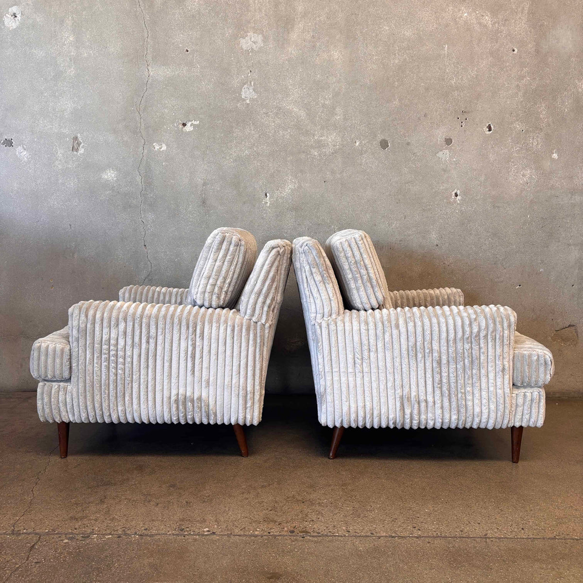 Pair of Vintage 1960s Rowe Furniture Club Chairs w/ New Fabric & Foam