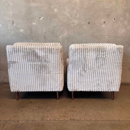 Pair of Vintage 1960s Rowe Furniture Club Chairs w/ New Fabric & Foam