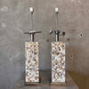 Pair of Abalone Shell Mosaic Table Lamps