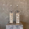 Pair of Abalone Shell Mosaic Table Lamps