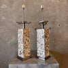 Pair of Abalone Shell Mosaic Table Lamps