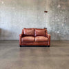 Cognac Leather Love Seat