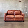 Cognac Leather Love Seat