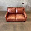 Cognac Leather Love Seat