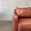 Cognac Leather Love Seat