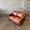Cognac Leather Love Seat