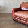 Cognac Leather Love Seat