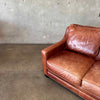 Cognac Leather Love Seat