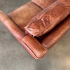 Cognac Leather Love Seat