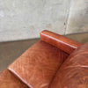 Cognac Leather Love Seat