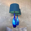 Set of (2) Hand Blown Art Glass Euro Lamps