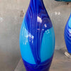Set of (2) Hand Blown Art Glass Euro Lamps