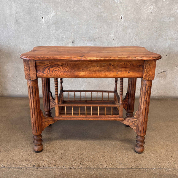 Antique Oak Library/Writing Table