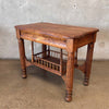 Antique Oak Library/Writing Table