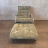 Renato Zevi Rocking Chair/Ottoman w/ New Upholstery