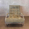 Renato Zevi Rocking Chair/Ottoman w/ New Upholstery