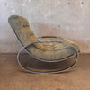 Renato Zevi Rocking Chair/Ottoman w/ New Upholstery