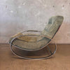 Renato Zevi Rocking Chair/Ottoman w/ New Upholstery