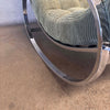 Renato Zevi Rocking Chair/Ottoman w/ New Upholstery