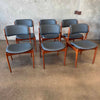 Set of Six Mid Century Model 49 Side Chairs By Erik Buch