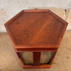John Keal for Brown Saltman Hexagon Side Table Walnut #1
