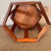 John Keal for Brown Saltman Hexagon Side Table Walnut #2