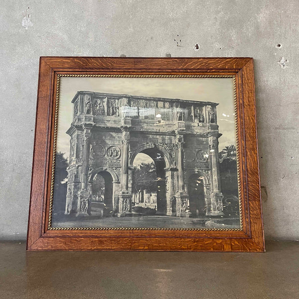 Antique Enlarged Photo of Arch Of Constantine Rome - Framed on Oak Frame